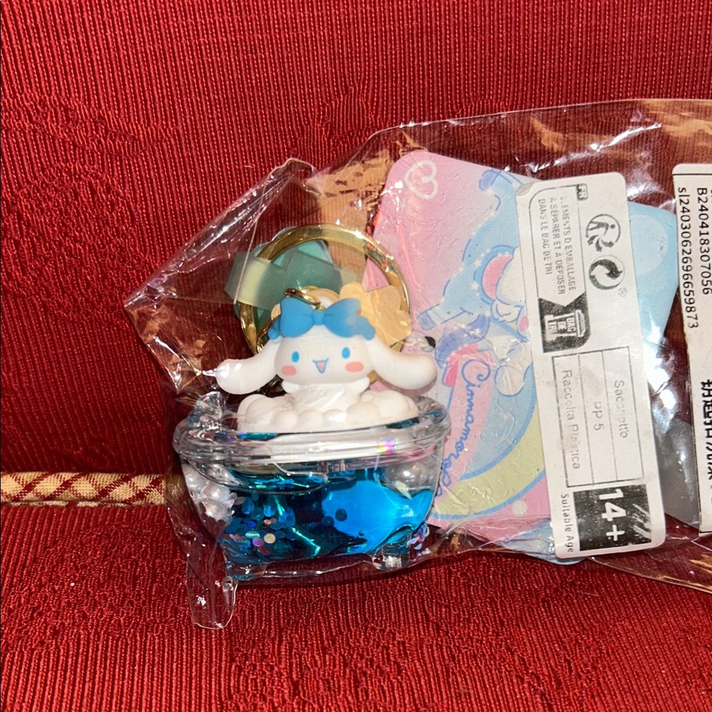 Sanrio Cinnamaroll Character Keychain/Bag Charm, NWT, licensed official merch